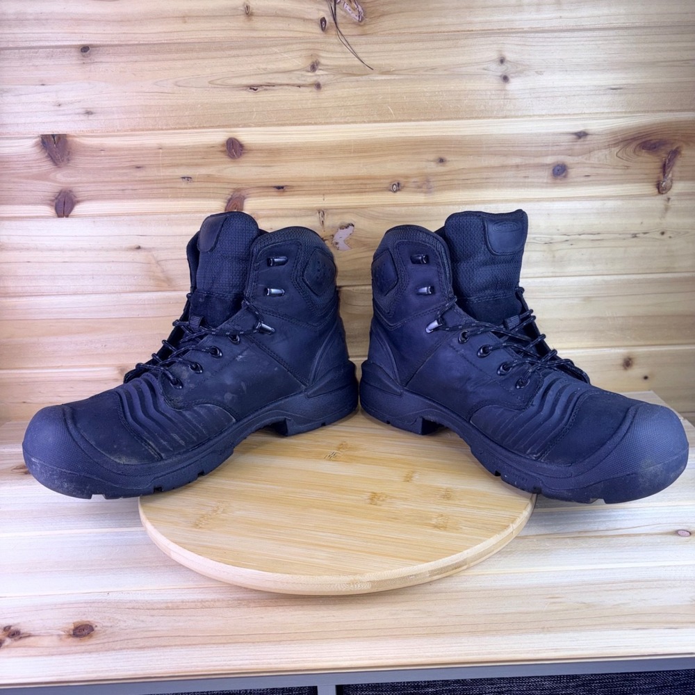 KEEN Work Boot Men 14D Black Utility Portland 6" KBF Waterproof Carbon-Fiber Toe - Picture 7 of 15